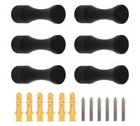 UFURMATE Ganci da parete creativi a forma di clessidra, 6 ganci da parete in acciaio inox, resistenti per ingresso, bagno, cucina (nero)