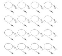 UFURMATE Kit da 16 pezzi per appendere quadri, con ganci regolabili, in acciaio inox, kit professionale per esposizione di immagini da parete, mostre, gallerie d'arte (1 m, gancio piccolo)