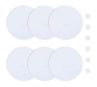 UFURMATE Piastra di copertura per fori da parete, 6 pezzi in plastica PVC, copertura per soffitto, piastra decorativa rotonda vuota da parete, kit di riparazione per pavimento, soffitto e parete (12,7