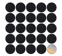 UFURMATE Piastra di copertura per foro chiave, 25 pezzi, in ferro, per riparazione di serrature delle porte, autoadesive, piastre decorative per coprire i buchi della serratura danneggiati (50 mm)
