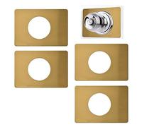 UFURMATE Piastra di riparazione per serrature delle porte, 4 pezzi, in acciaio inossidabile, piastre di fissaggio autoadesive, piastre di riparazione per maniglie delle porte, staffe con diametro di