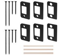 UFURMATE Piastra distanziatrice per porta, 6 pezzi, in acciaio inox, 3 diversi spessori, per risolvere spazi vuoti delle porte (nero)