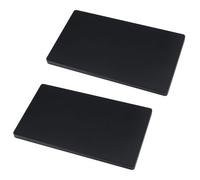 UFURMATE Placca da parete vuota nera, 2 pezzi, in plastica, senza viti, 2 prese elettriche per prese o interruttori inutilizzati (189 x 110 mm)