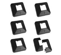 UFURMATE Post Base Cover, 6 pezzi 30 x 30 mm plastica Decorativa Split Skirt Copertura per ringhiera quadrata corrimano scale (nero)