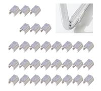 UFURMATE Protezioni per piedini di sedie, 30 pezzi di protezioni in plastica per piedini di sedie con pastiglie in feltro, protezioni a U per tubi delle sedie, antiscivolo, rettangolari, per gambe di