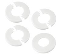 UFURMATE Rosette per piscina, 4 pezzi, copertura decorativa autoadesiva per corrimano della piscina, tubi dell'acqua (bianco, diametro 50 mm)