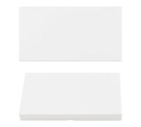 UFURMATE Set da 2 piastre da parete vuote in plastica, 94 x 175 mm, senza viti, 2 prese (bianco/rialzato)