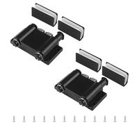 UFURMATE Set di 2 chiusure magnetiche per porte in vetro, con chiusura magnetica a pressione, con morsetto regolabile, adatte per vetri spessi 3-8 mm (nero)