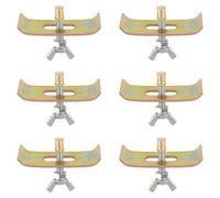 UFURMATE Set di 6 clip per lavello in zinco colorato staffe per lavello da bagno e cucina in ceramica Morsetti di supporto per lavabo in marmo granito vanità kit di riparazione installazione piano di