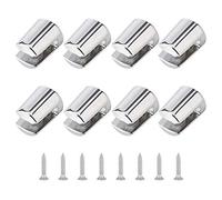 UFURMATE - Staffa per mensola in vetro, 8 pezzi, montaggio a parete, regolabile, in lega di zinco cromato lucido, supporto per montaggio in vetro da 4 a 6 mm