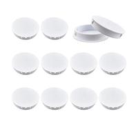 UFURMATE Tappi per fori in nylon, 12 pezzi, 50 mm, rotondi, in plastica, con chiusura a scatto, tappi terminali per tubi, per armadietti da cucina, armadi, sedie (bianco)