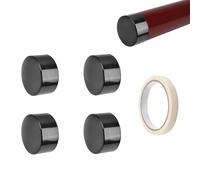 UFURMATE Tappi terminali per corrimano, 4 pezzi, tappi rotondi in plastica nera per corrimano per scale, corrimano, accessori per corrimano da 50 mm