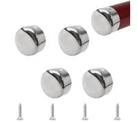 UFURMATE Tappo terminale per corrimano, 4 pezzi 50mm/1.96" Tappi terminali per corrimano rotondi in acciaio inossidabile 304 Gradini per scale Coperchio terminale per corrimano Raccordi per corriman