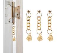 UFURMATE Testa di cerniera decorativa per la casa, 3 pezzi, con contagocce magnetico, da appendere, a forma di fiore, per cerniere, ornamenti per la casa (oro)