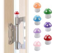 UFURMATE Testa di cerniera per la decorazione della casa, 7 pezzi, mini fungo magnetico decorativo topper per cerniere creativo colorato funghi teste di cerniera magneti ornamenti