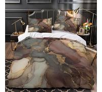 UFVZBNFAN 3D Design Printed 3 Pcs Bedding Set Bedroom Decor Hidden Zipper Extra Abstract Fluid Comforter Cover Breathable Wrinkle-Resistant for Girls,Teens,Boys Quilt Cover Single（135x200cm）