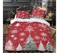 UFVZBNFAN 3D Design Printed 3 Pcs Bedding Set Bedroom Decor Zipper Closure Super Soft Christmas Snowflakes Quilt Cover Machine Washable Easy Care for Kids,Teens,Adults Duvet Cover Double（200x200cm）