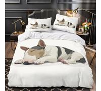 UFVZBNFAN 3D Design Printed 3 Pieces Bedding Set Room Decor Zipper Super Sleeping Puppy Comforter Cover Durable Machine Washable for Kids,Teens,Women coon Animal Quilt Cover Super king（260x220cm）