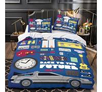 UFVZBNFAN 3D Design Printed 3PCs Bedding Set Bedroom Decor Hidden Zipper Super Time Travel Gadgets Comforter Cover Durable Machine Washable for Teens,Women,Boys Quilt Cover Super king（260x220cm）