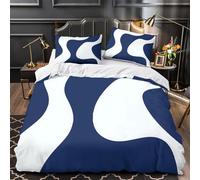 UFVZBNFAN 3D Print 3 Pcs Bedding Set Bedroom Decor Hidden Zipper Ultra Abstract Wave Comforter Cover Breathable All Season for Girls,Kids,Adults Modern Minimalist Quilt Cover Double（200x200cm）