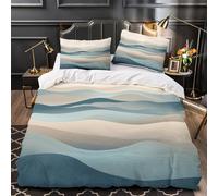 UFVZBNFAN 3D Printed 3 Pcs Bedding Set Home Decor Zipper Ultra Soft Ocean Waves Quilt Cover Breathable All Season for Boys,Teenagers,Kids Minimalist Duvet Cover Single（140x200cm）
