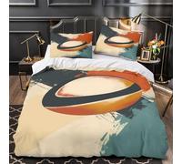 UFVZBNFAN 3D Printed 3PCs Bedding Set Bed Decor Zipper Closure Design Super Soft Rugby Ball Comforter Cover Washable Hypoallergenic for Boys,Girls,Adults Abstract Sport Quilt Cover Single（140x200cm）
