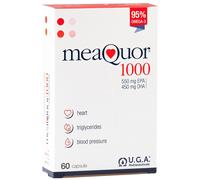 UGA Nutraceuticals Meaquor 1000 - Integratore di omega-3 per la funzione cardiaca, 60 capsule