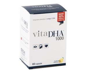 Uga Nutraceuticals VitaDHA 1000 - Integratore di DHA per trigliceridi e colesterolo, 60 capsule