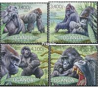 Uganda 2990-2993 (Completa Edizione) MNH ** MNH 2012 Flora (Francobolli per i Collezionisti) Altri mammiferi (Scimmie/Dinosauri/Elefanti...)