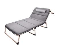 UGD8TQR Sedia da ristrutturazione in acciaio per esterni, pieghevole, reclinabile, regolabile, con materasso traspirante 4D per terrazza, patio, mobili da giardino (colore: blu, dimensioni: 194 x 68
