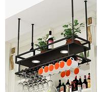 UGD8TQR Stemware Rack Bar Unità Fogli galleggianti Soffitto regolabile in altezza - Stile Portabottiglie a conchiglia multifunzione Portasciugamani Portasciugamani Organizzatore per Cucina/Bar