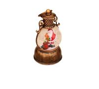 UGDOUS Babbo Natale 2025 con Decorazioni di Neve galleggianti Musicali, Lampada da Comodino Luminosa for Albero di Natale(Santa ClausA)