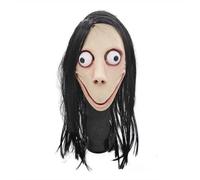 UGDOUS Maschera da fantasma di Halloween, copricapo, parrucca, maschera spaventosa e spettrale, maschera spaventosa di Halloween, festa