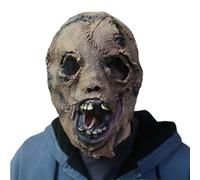 UGDOUS Maschera spaventosa di Halloween, maschera da orrore malvagia, maschera da fantasma zombi in tessuto nero punk, oggetti di scena for giochi di ruolo malvagi
