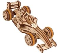 UGEARS Compact Racer Puzzle 3D per Adulti - Kit di Modellismo - Passatempi con Puzzle in Legno per Uomini - Rompecabezas 3D per Adulti - Kit di Modello in Legno da Costruire