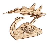 UGEARS Fantasma di Kyiv Aereo da combattimento modellismo da costruire adulti - puzzle 3d legno per la costruzione modellini aereida combattimento in scala 1:72 MiG-29 - puzzle legno adulti meccanico
