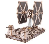UGEARS Star Wars™ TIE Fighter™ Puzzle 3D Legno - Modellini da Costruire per Adulti - 3D Puzzle Adulti Rompicapo Legno - Puzzle Star Wars Regalo Costruzioni Meccaniche - 400 Pezzi