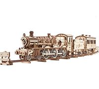 UGEARS Harry Potter Hogwarts Express Puzzle 3D per Adulti Trenino Giocattolo Kit da Costruire - modellismo legno Puzzle 3D Include Treno, Binari, Tender, Carrozza, 3 Statuette