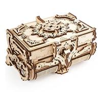 UGEARS Kit di Puzzle in Legno 3D - Scatola Antica Puzzle Meccanico per Adulti e Bambini - Fai da Te Kit di Costruzione in Legno 3D - Original Gioielli Cofanetto Puzzle per - Modellini in Legno 3D