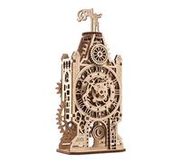 UGEARS Puzzle 3D in Legno Vecchia Torre dell'Orologio - Kit Modello Meccanico in Legno da Costruire - Puzzle Orologio Giocattolo Fai da Te con Meccanismo di Filatura - Rompicapo Set da Costruzione