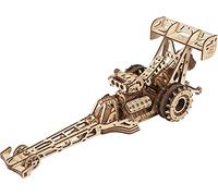 UGEARS Kit Modellino Auto da Costruire - Dragster Modellismo da Costruire Adulti e Bambini con un Potente Motore ad Elastico - Auto da Corsa Puzzle 3D Legno - Modellini da Costruire Wooden Puzzle