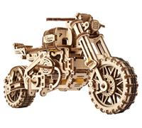 Moto Scrambler con Sidecar Ugears 3D Puzzle Meccanico di Legno