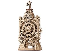 UGEARS Puzzle 3D in Legno Vecchia Torre dell'Orologio - Kit Modello Meccanico in Legno da Costruire - Puzzle Orologio Giocattolo Fai da Te con Meccanismo di Filatura - Rompicapo Set da Costruzione