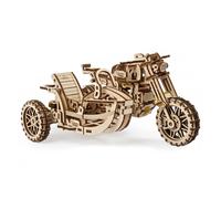 Ugears puzzle 3D moto con sidecar - modello meccanico in legno