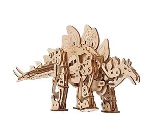 UGEARS Puzzle Legno 3D Dinosauri da Costruire - Stegosauro Meccanico Realistico - Ideale per Appassionati di Modellismo e Puzzle 3D Legno - 305 Pezzi - Età 14+