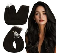 Ugeat Extension Capelli Veri Microring Castano 35 cm 50g Extension Microring Capelli Veri Remy Lisci Marroni Scuro Micro Ring Capelli Umani Reali 50ciocche 2