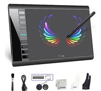 UGEE M708 Tavoletta grafica da disegno 10 x 6 pollici grande area attiva con 8 tasti di scelta rapida, 8192 livelli di pressione penna senza batteria, tavolette grafiche UGEE M708 per pittura, schizzi