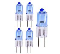 UGEFKMQ 5Pc Alogeno Lampada G4 12V 20W Lampadina Alogena G4 Lampadario Di Cristallo Lampadine Bianco Caldo 4000K Perline Dimmerabili Alogene Al Tungsteno Blu 10W