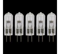UGEFKMQ 5PCS Capsula Trasparente Lampadine Alogene 75W 12V G6.35 12V 100W Lampadina Alogena GY6.35 base a doppio ago Bianca Calda 100 W