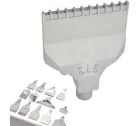 Ugelli a getto d'aria Ugello a vento che soffia a ventaglio, Ugello a ventaglio piatto per getto di spruzzo di raffreddamento ad acqua, Ugello a lama d'aria 5pcs 22 Holes 973 Stainless Steel (Matte)